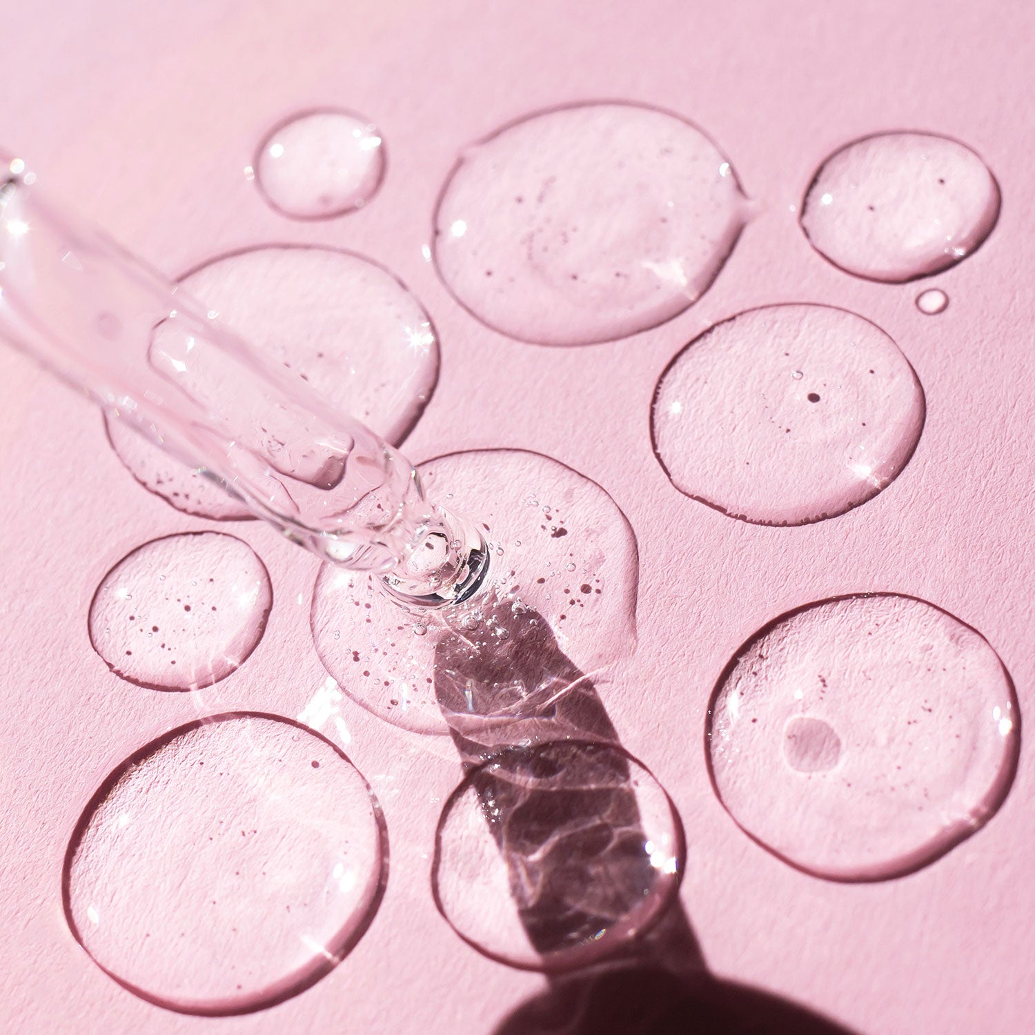 Glass dropper with clear liquid
