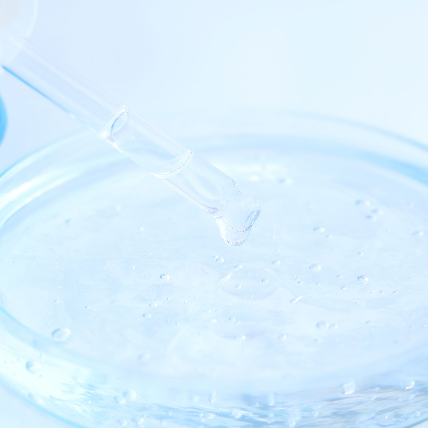Clear blue glass